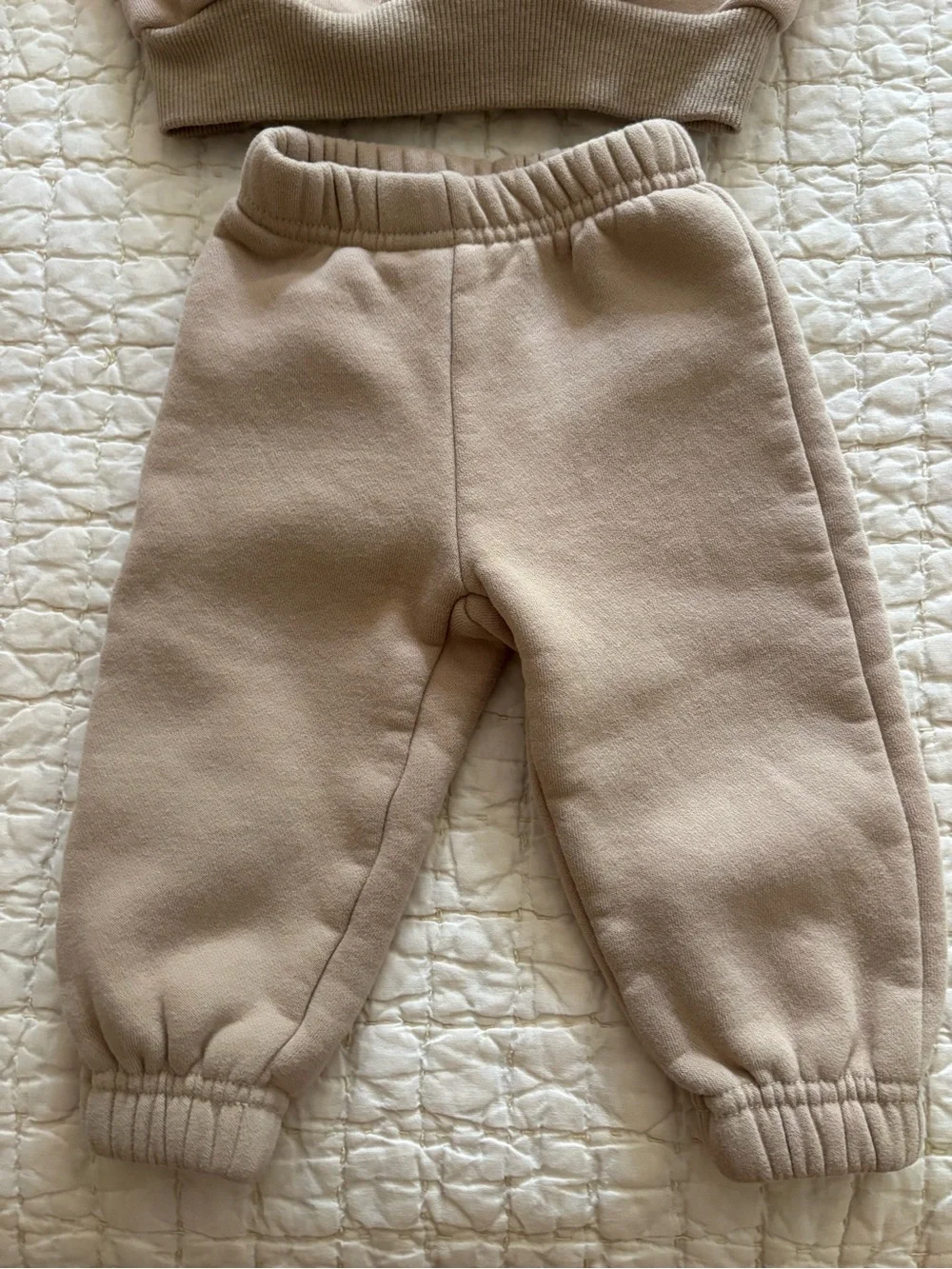 Purely Little Baby Neutral Tan Sweatshirt & Jogger Set